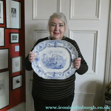 Load image into Gallery viewer, Scottish Pottery Modern Athens Blue and White Pottery AShet. 1850s Royal Institution Edinburgh
