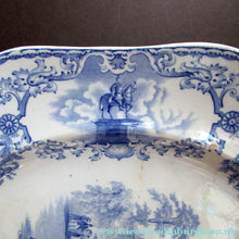 Load image into Gallery viewer, Scottish Pottery Bo'ness Jamieson Ashet or Platter - Modern Athens The Royal InstitutionScottish Pottery Modern Athens Blue and White Pottery Ashet. 1850s Royal Institution Edinburgh
