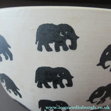 Load image into Gallery viewer, Scottish Anta Pottery Bowl Decorated with Stoneware Elephants
