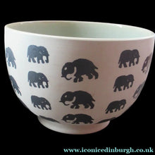 Load image into Gallery viewer, Scottish Anta Pottery Bowl Decorated with Stoneware Elephants
