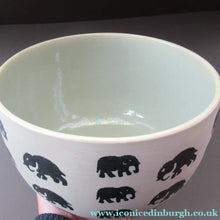 Load image into Gallery viewer, Scottish Anta Pottery Bowl Decorated with Stoneware Elephants

