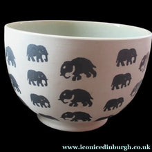 Load image into Gallery viewer, Scottish Anta Pottery Bowl Decorated with Stoneware Elephants

