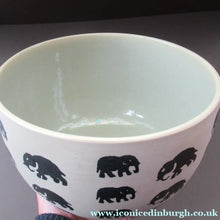Load image into Gallery viewer, Scottish Anta Pottery Bowl Decorated with Stoneware Elephants
