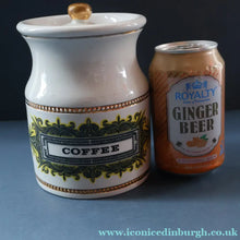 Load image into Gallery viewer, SCOTTISH POTTERY: Large Robert Stewart, Glasgow. Coffee Storage Jar or Canister. Good Condition
