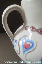 Load image into Gallery viewer, Scottish Buchan Pottery Portobello Stoneware Jug with Hearts Pattern
