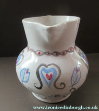 Load image into Gallery viewer, Scottish Buchan Pottery Portobello Stoneware Jug with Hearts Pattern
