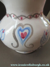 Load image into Gallery viewer, Scottish Buchan Pottery Portobello Stoneware Jug with Hearts Pattern
