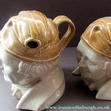 Load image into Gallery viewer, Antique Caledonian Pottery Salt Glaze Stoneware Whisky Flagon: Souter Johnny

