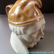 Load image into Gallery viewer, Antique Caledonian Pottery Salt Glaze Stoneware Whisky Flagon: Souter Johnny
