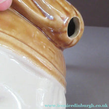 Load image into Gallery viewer, Antique Caledonian Pottery Salt Glaze Stoneware Whisky Flagon: Souter Johnny
