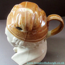 Load image into Gallery viewer, Antique Caledonian Pottery Salt Glaze Stoneware Whisky Flagon: Souter Johnny
