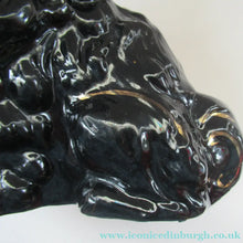 Load image into Gallery viewer, Antique BO'NESS POTTERY Black Jackfield Style Spaniels
