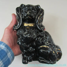 Load image into Gallery viewer, Antique BO'NESS POTTERY Black Jackfield Style Spaniels
