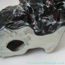 Load image into Gallery viewer, Antique BO'NESS POTTERY Black Jackfield Style Spaniels
