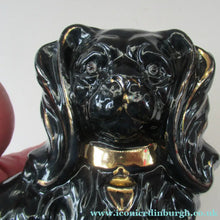 Load image into Gallery viewer, Antique BO'NESS POTTERY Black Jackfield Style Spaniels
