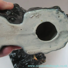 Load image into Gallery viewer, Antique BO'NESS POTTERY Black Jackfield Style Spaniels
