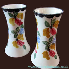 Load image into Gallery viewer, Methven Heron Pottery Kirkcaldy Ceramics Pair of Spongeware Vases
