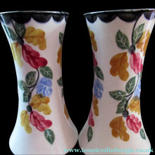 Load image into Gallery viewer, Methven Heron Pottery Kirkcaldy Ceramics Pair of Spongeware Vases
