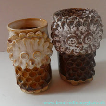 Load image into Gallery viewer, SCOTTISH POTTERY. Pair of Vintage TRAQUAIR Studio Pottery OWL Pots. Both Signed
