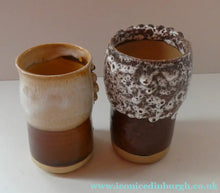 Load image into Gallery viewer, SCOTTISH POTTERY. Pair of Vintage TRAQUAIR Studio Pottery OWL Pots. Both Signed
