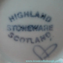 Load image into Gallery viewer, SCOTTISH POTTERY. Pretty Hand-Painted Highland Landscape HIGHLAND Stoneware Dish. Unusual Shape
