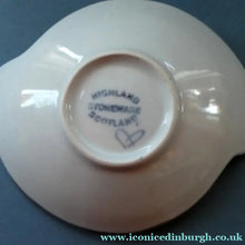 Load image into Gallery viewer, SCOTTISH POTTERY. Pretty Hand-Painted Highland Landscape HIGHLAND Stoneware Dish. Unusual Shape
