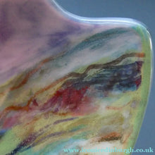 Load image into Gallery viewer, SCOTTISH POTTERY. Pretty Hand-Painted Highland Landscape HIGHLAND Stoneware Dish. Unusual Shape

