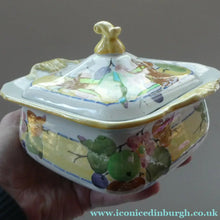 Load image into Gallery viewer, SCOTTISH POTTERY. Rare 1920s Mak Merry Hand-Painted Lidded Serving Dish. Decorated  with Fruits and Berries
