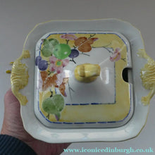 Load image into Gallery viewer, SCOTTISH POTTERY. Rare 1920s Mak Merry Hand-Painted Lidded Serving Dish. Decorated  with Fruits and Berries
