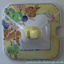 Load image into Gallery viewer, SCOTTISH POTTERY. Rare 1920s Mak Merry Hand-Painted Lidded Serving Dish. Decorated  with Fruits and Berries
