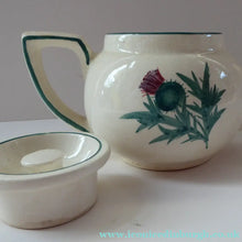 Load image into Gallery viewer, Rare 1920s Morrison &amp; Crawford ROSSLYN Ware Miniature Teapot from Grantshouse. Hand Painted Scotch Thistles
