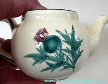 Load image into Gallery viewer, Rare 1920s Morrison &amp; Crawford ROSSLYN Ware Miniature Teapot from Grantshouse. Hand Painted Scotch Thistles
