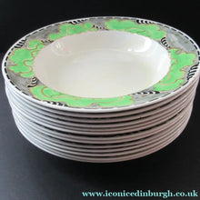 Load image into Gallery viewer, 1920s 1930s Art Nouveau Antique Scottish Pottery Bough Shallow Bowl 9 inches
