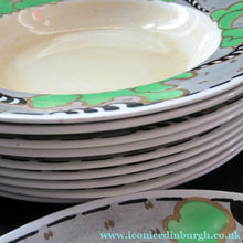 Load image into Gallery viewer, 1920s 1930s Art Nouveau Antique Scottish Pottery Bough Shallow Bowl 9 inches
