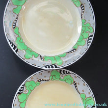 Load image into Gallery viewer, 1920s 1930s Art Nouveau Antique Scottish Pottery Bough Side Plates 9 inches
