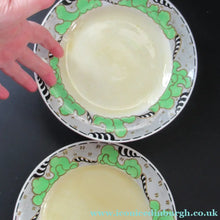 Load image into Gallery viewer, 1920s 1930s Art Nouveau Antique Scottish Pottery Bough Side Plates 9 inches
