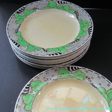 Load image into Gallery viewer, 1920s 1930s Art Nouveau Antique Scottish Pottery Bough Side Plates 9 inches
