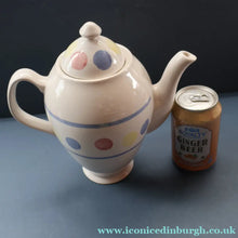 Load image into Gallery viewer, SCOTTISH POTTERY. Rare 1980s Buchan Pottery Coffee Pot. Decorated with the Rare "New Town" pattern 
