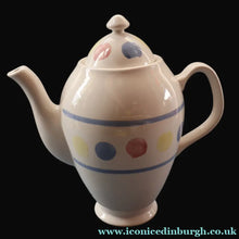 Load image into Gallery viewer, SCOTTISH POTTERY. Rare 1980s Buchan Pottery Coffee Pot. Decorated with the Rare "New Town" pattern 
