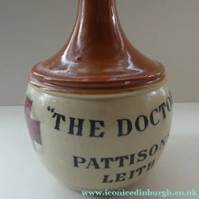 Load image into Gallery viewer, Rare BUCHAN Stoneware Whisky Jug. "THE DOCTOR" Pattisons, Leith

