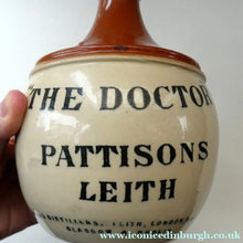 Load image into Gallery viewer, Rare BUCHAN Stoneware Whisky Jug. "THE DOCTOR" Pattisons, Leith

