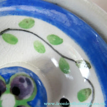 Load image into Gallery viewer, 1920s Scottish Art Pottery Makmerry Mak Merry Teapot with Honesty Heads. Blue Colour
