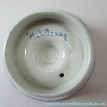 Load image into Gallery viewer, 1920s Scottish Art Pottery Makmerry Mak Merry Teapot with Honesty Heads. Blue Colour
