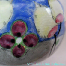 Load image into Gallery viewer, 1920s Scottish Art Pottery Makmerry Mak Merry Teapot with Honesty Heads. Blue Colour
