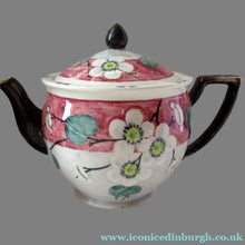 Load image into Gallery viewer, 1920s MakMerry Mak Merry Scottish Pottery Teapot. White Prunus Catherine Blair

