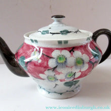 Load image into Gallery viewer, 1920s MakMerry Mak Merry Scottish Pottery Teapot. White Prunus Catherine Blair
