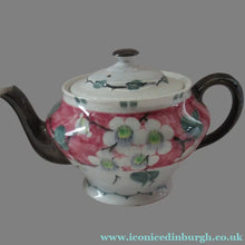 Load image into Gallery viewer, SCOTTISH POTTERY. Rare MakMerry Hand-Painted Teapot with White Prunus Blossoms and Pink Background. Excellent Condition
