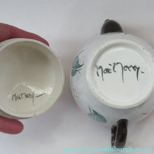 Load image into Gallery viewer, 1920s MakMerry Mak Merry Scottish Pottery Teapot. White Prunus Catherine Blair
