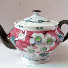 Load image into Gallery viewer, 1920s MakMerry Mak Merry Scottish Pottery Teapot. White Prunus Catherine Blair
