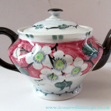 Load image into Gallery viewer, 1920s MakMerry Mak Merry Scottish Pottery Teapot. White Prunus Catherine Blair
